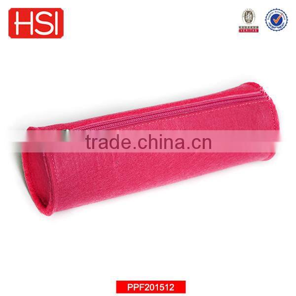 2016 best cylinder zipper pencil case for high school