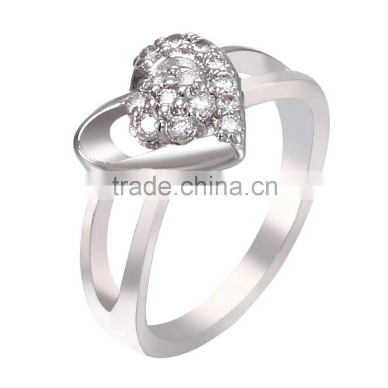 Fashion Cute Delicate Heart Shaped Women Wedding Ring Cute Gift for Girl