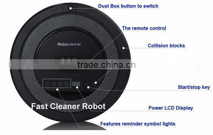 Remote control and self charge multifunction auto cordless vacuum cleaner robot with UV light, schedule, super suction