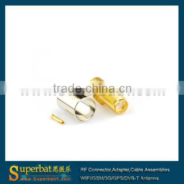 sma cable assembly bulkhead electrical connectors SMA Crimp Jack bulkhead connector for LMR300