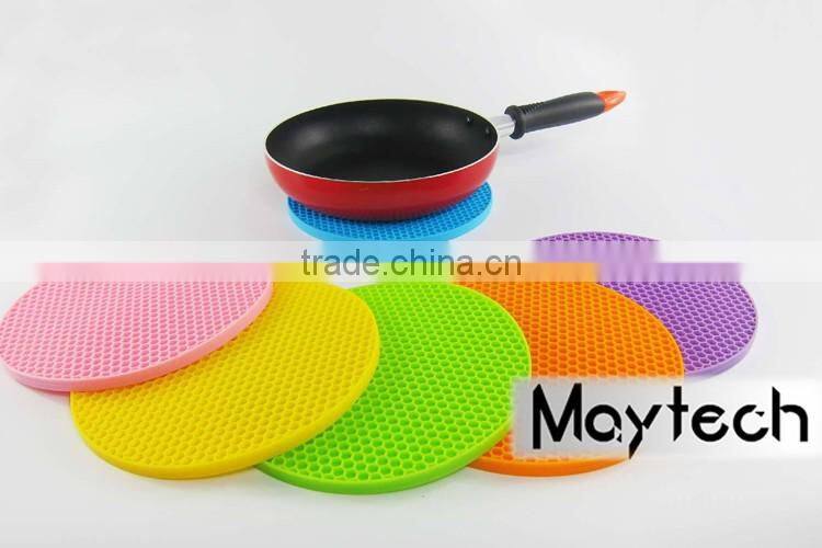 Hot sale food grade round silicone mat with custom printing