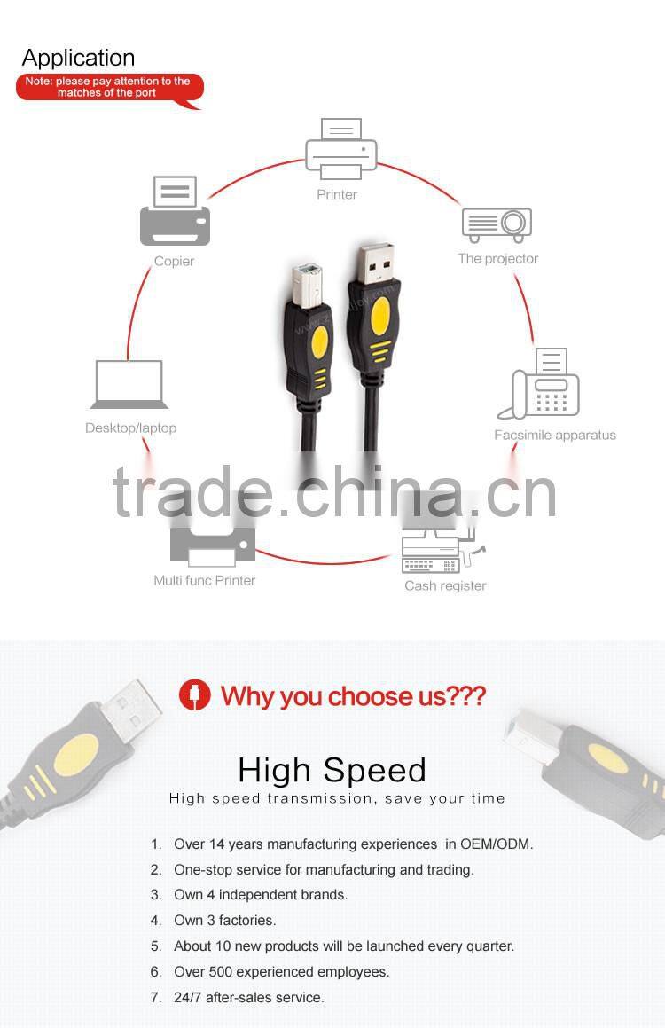 3m wholesale high quality am to bm 2.0 version usb printer cable