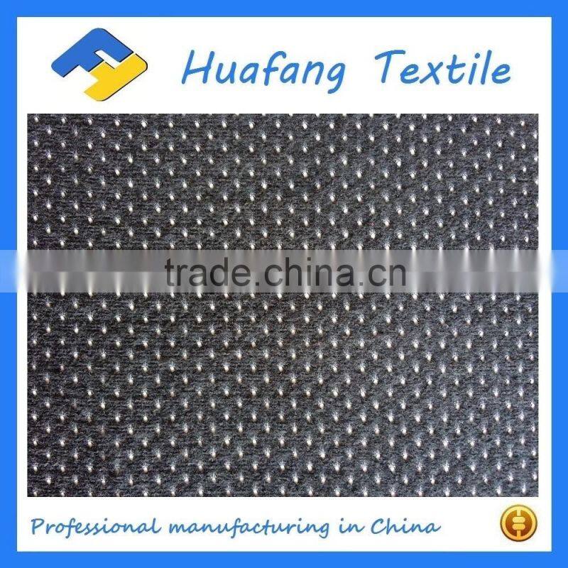high quality polyester knitted brushed mesh fabric with hole size 1mm