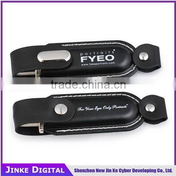 Special unique oem 16gb black leather usb flash drive