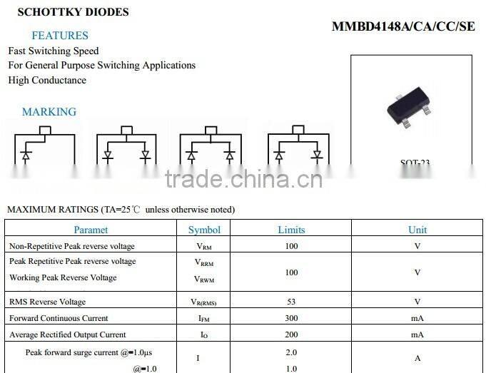 Switching Diodes 4148 4448 4150