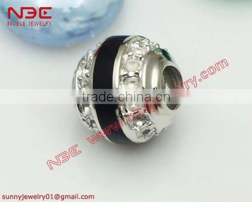 925 silver bead necklace with AAA zircon stone