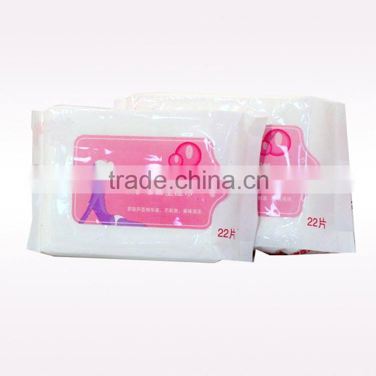 High Grade 22pcs Feminine healthy Care Wet Wipe