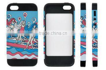 Phone Case for Iphone 5/5s; 3D Sublimation Phone Case; Card Insert Case for iPhone 5/5s