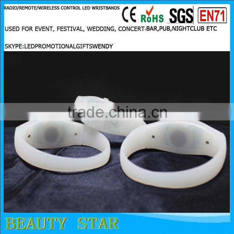 Hot selling led bracelet logo,customized led bracelet logo,radio/remote/wireless led bracelet logo for party,festival