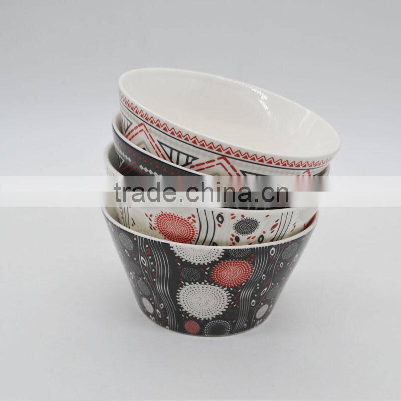 Wholesale 6-inch ceramic bowl Multicolor, Set of 4