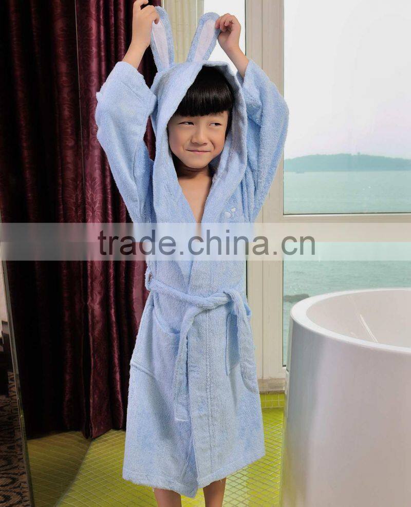 wholesale satin robe 100% bamboo fluffy western bathrobe for kids
