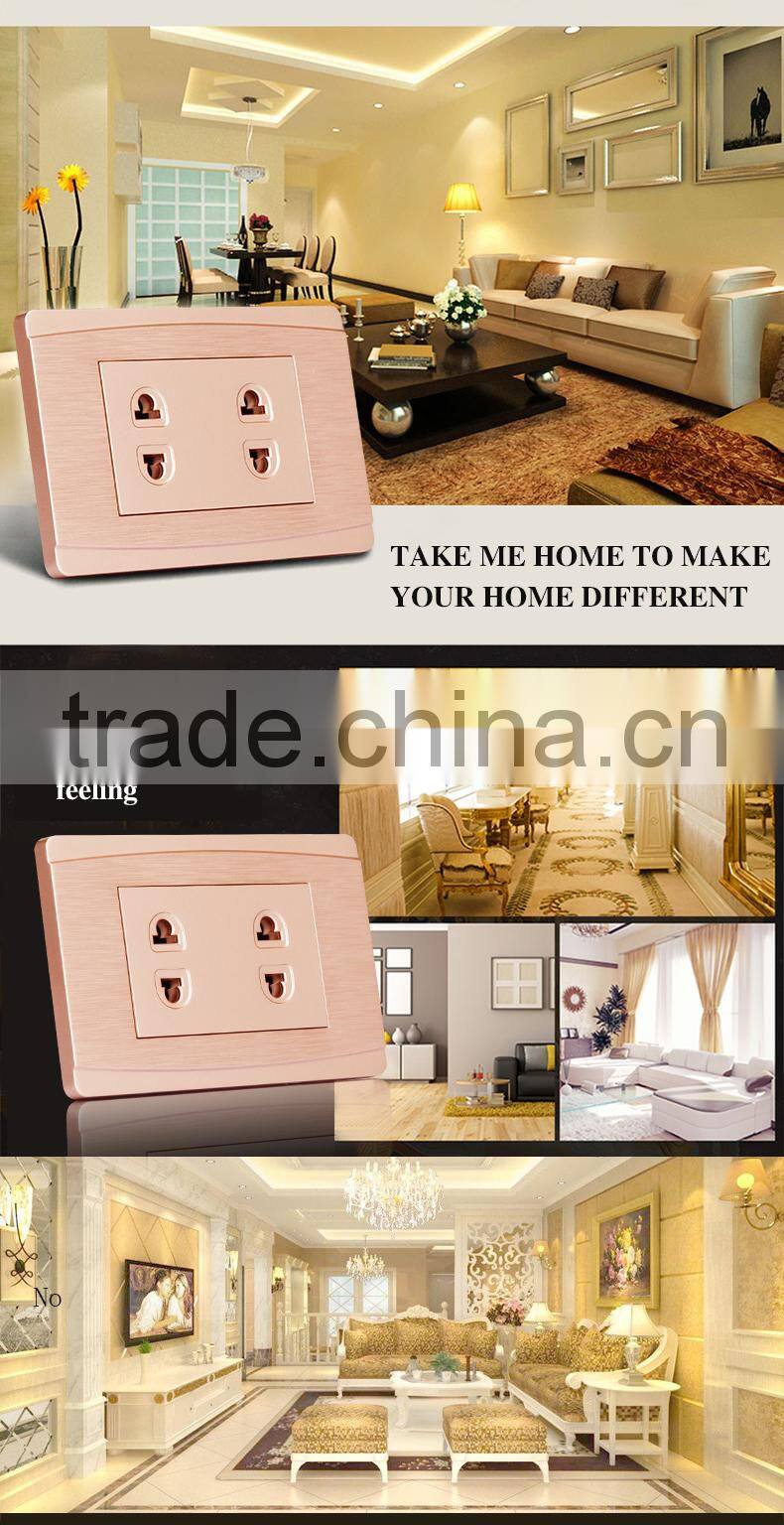 USA American Standard wall mount power electrical double twin 2 pin multi lighting socket outlet and plug