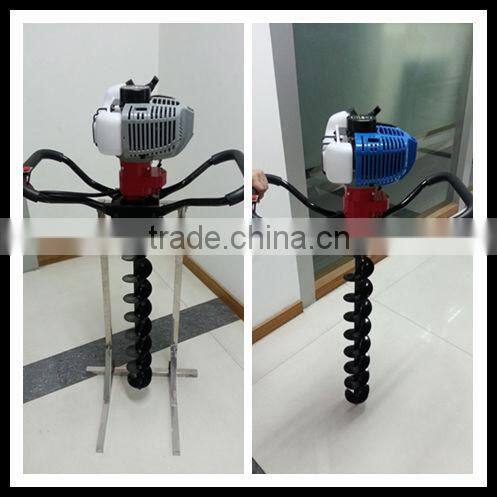portable earth auger earth auger with double handle