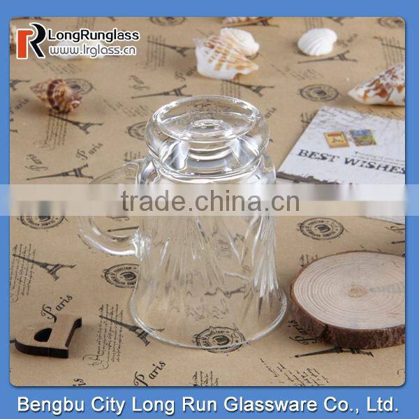 LongRun 4oz coffee glass cup with handle coffee mug tea glass cup wholesale