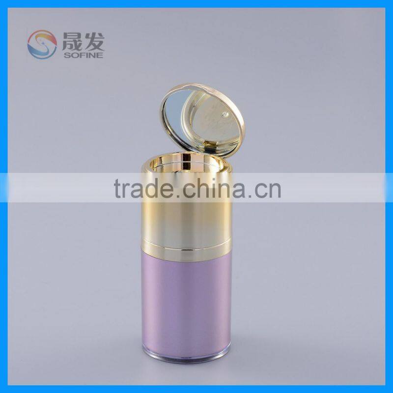 Flip cosmetic liquid foundation bottle