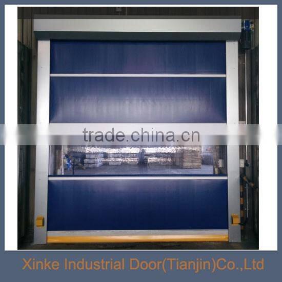 Automatic PVC high speed fast roll up door stainless steel frame HSD-064
