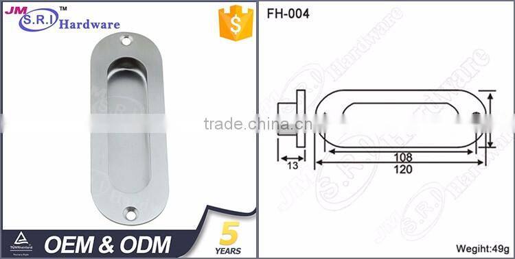 Popular surface mounted oval shape stainless steel flush pull