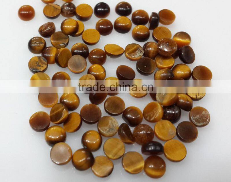 2-3mm Natural Loose Tiger Eye Gemstone Round Cabochon Non-treated