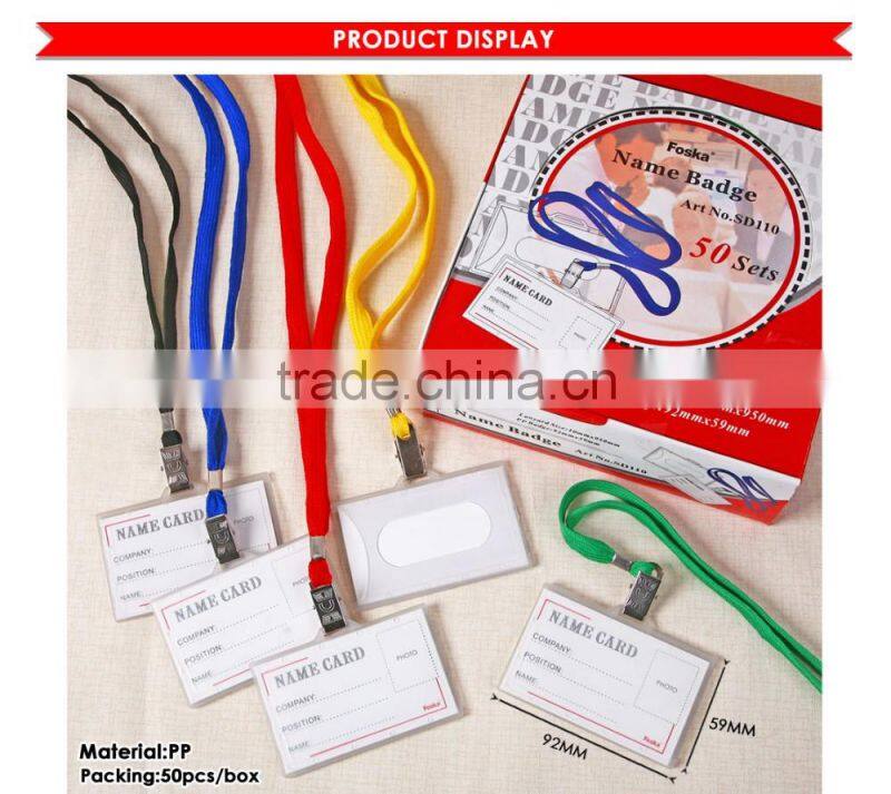 Hot Sale Clear Plastic Name Badge