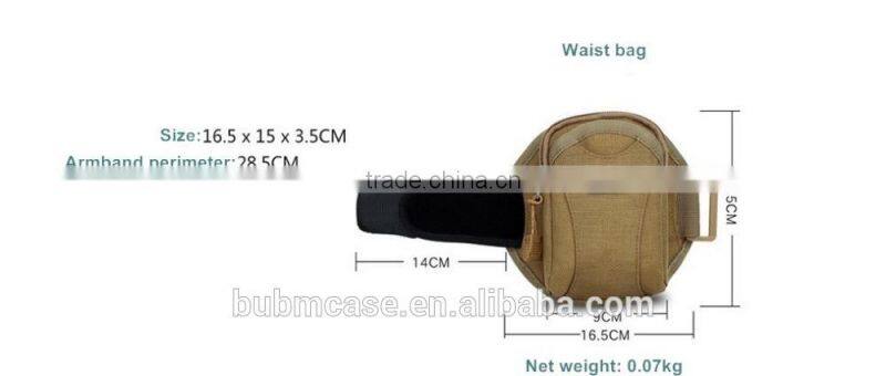 Khaki Running Sport Armband Recreational Runner Wrist Bag for 4.3" Gym Mobile Phone Arm Holder for Iphone 5s Galaxy S4 HTC ONE