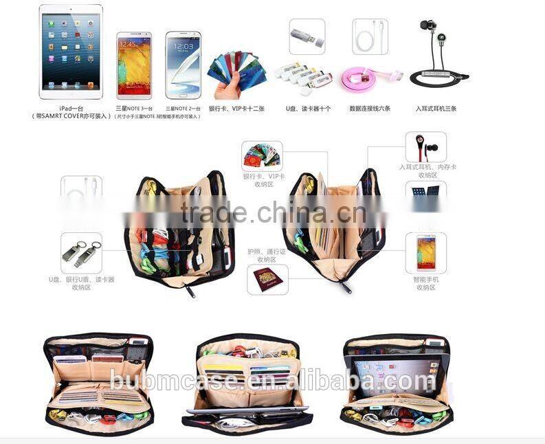 Fashion Grey Color 9.7 inch Tablet Case Nylon Storage Bag