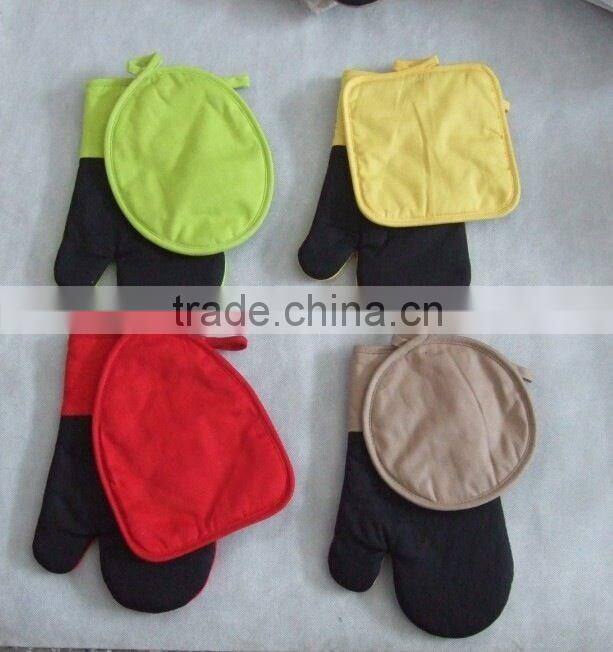 Hot Sale Heat Resistant Silicone Oven Mitts for Cooking, Baking and BBQ