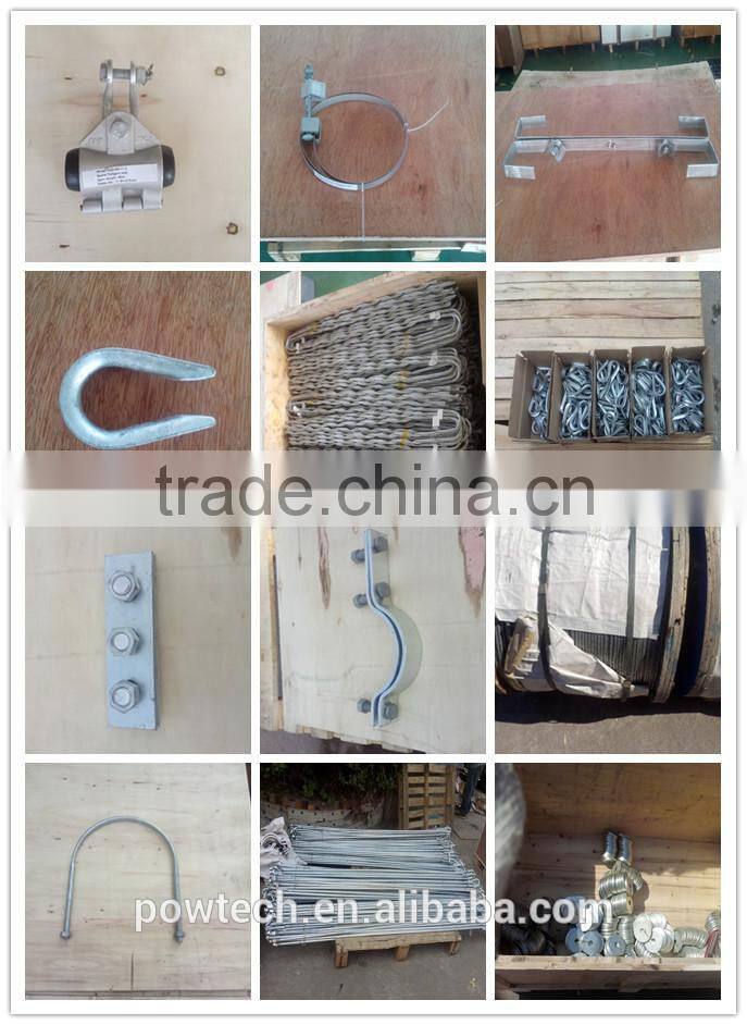 Suspension clamp with 2 bolts / Electric galvanized steel cable clamp