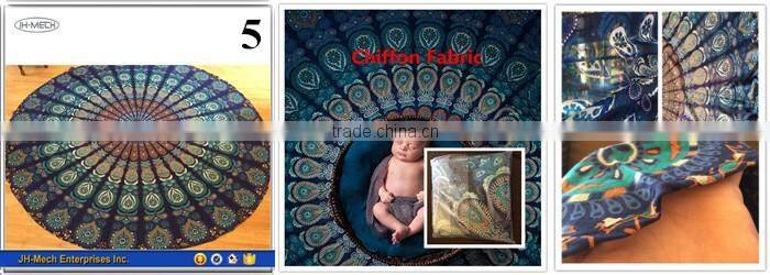 Highly Recommended Multi Function OEM Round Beach Camping Blanket