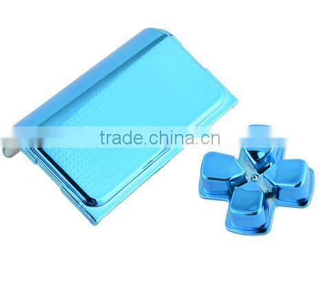 Fashion Full Buttons Kits Set For PS4 Controller Joystick Chrome Blue