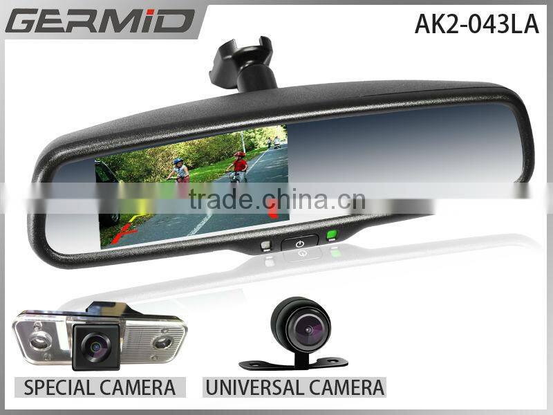 4.3"inch high resolution mirror car rearview mirror with parking sensors auto-dimming