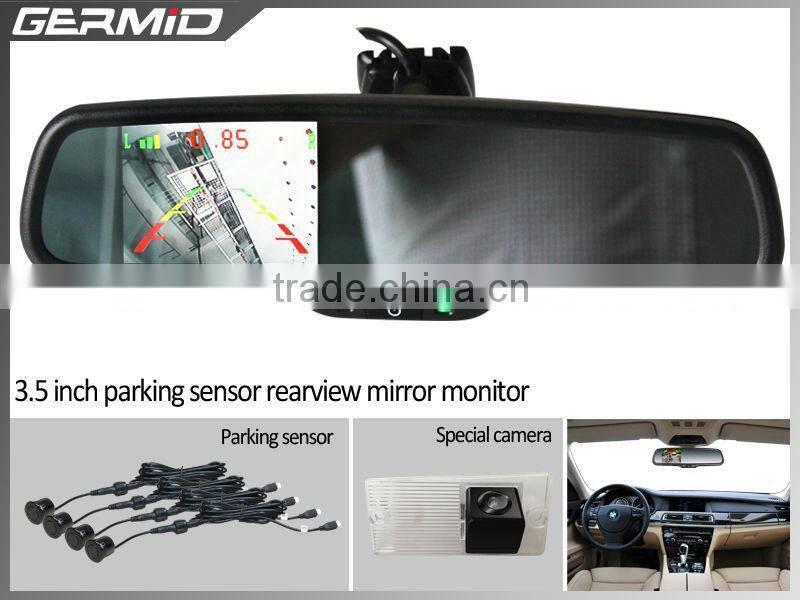 car rearview mirror radar detecter system+4.3inch digital mirror + reverse camera display for any car