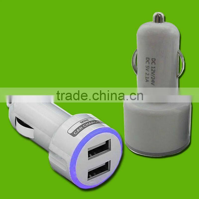 5V 2.1A high speed dual usb mobile phone car charger