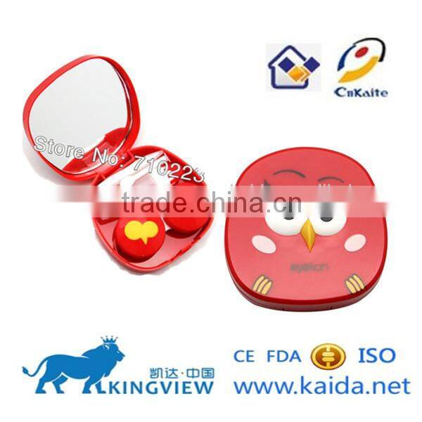 Kaida colorful somber hanhao bird of contact lens mate box, contact lens case