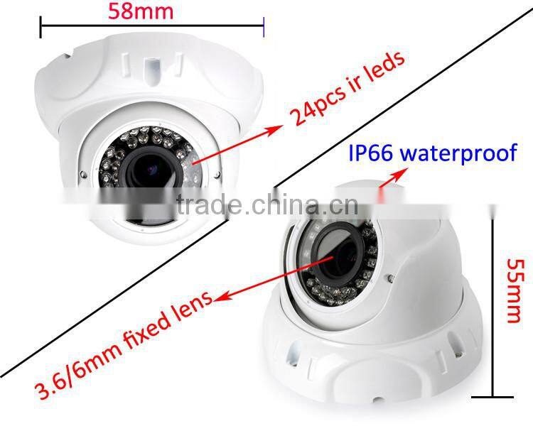 Best Price dome CMOS security ir fixed lens 1000tvl anaglog cctv camera