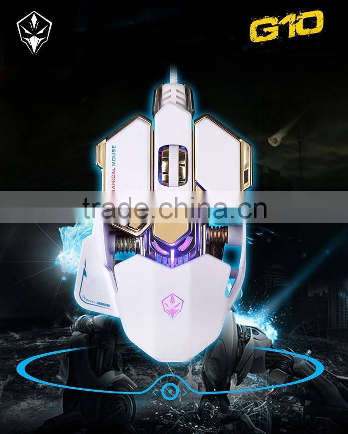 LUOM G10 10 Buttons 4 Colors DPI Adjustable Optical USB Wired Mouse Gamer Professional for Macros wireless Mouse