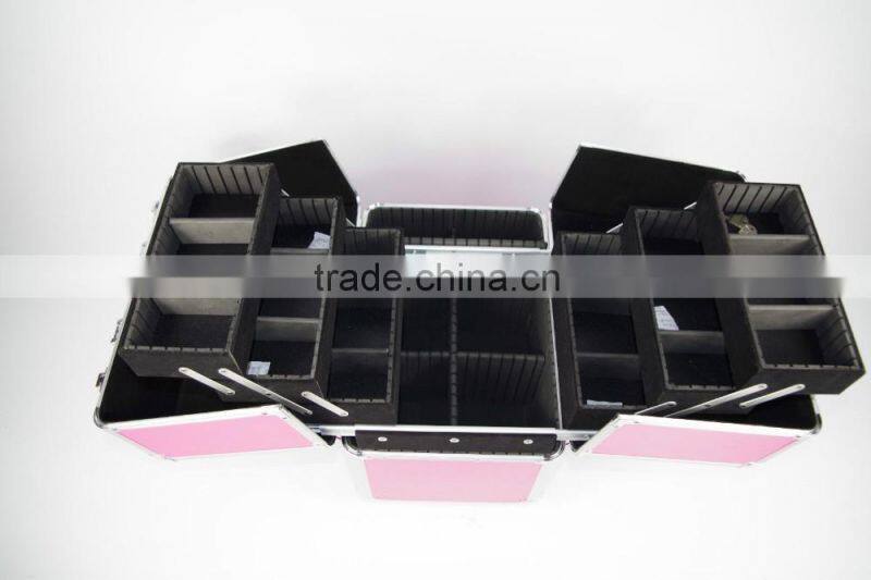 Professional Aluminium Beautician Makeup Trolley Beauty Box Vanity Case