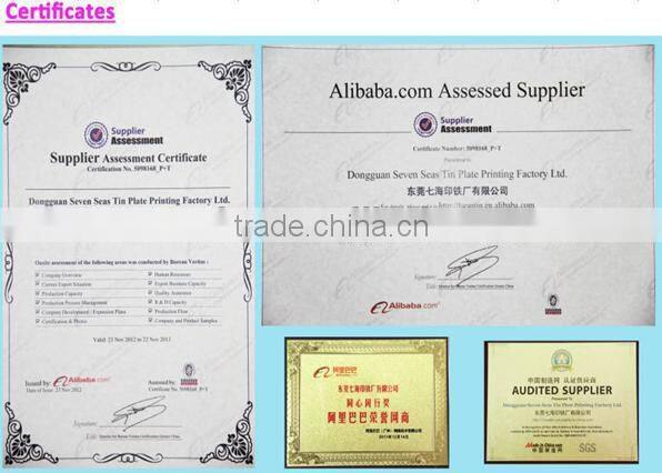 cartoon image printing metal tin boxes for students' stationery