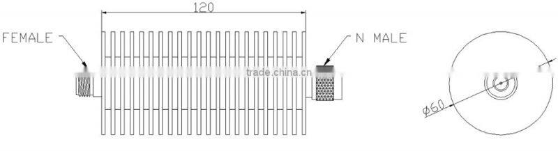 RF Attenuator Manufacturer made in china 100W