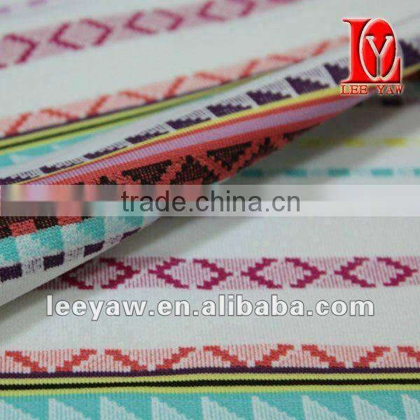 stripe fabric with finished wicking, yarn dyed