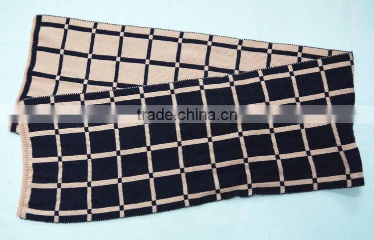 Acrylic winter scarf men and women knit scarf