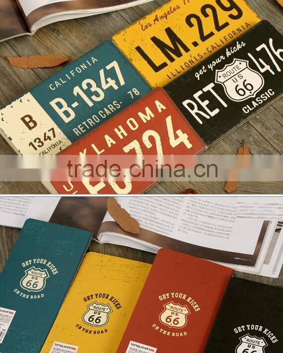 License Plate Design Kraft Paper Notebook/2016 New Design Pocket Notebook