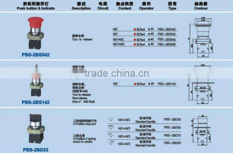 'PBS-GQ19L 5A 250VAC stainless steel Push Button Switch