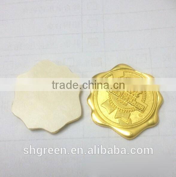Lead-free metal raised logo plate with back 3M foam glue