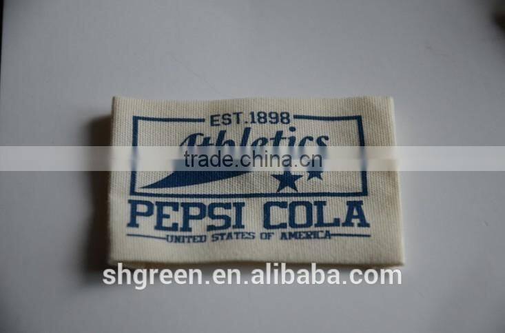 Simple printing folded cotton label