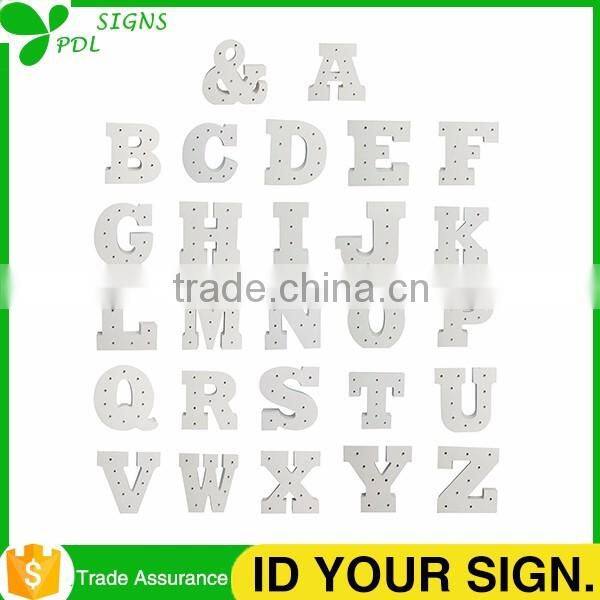 Decorative Wood Marquee Light Letters