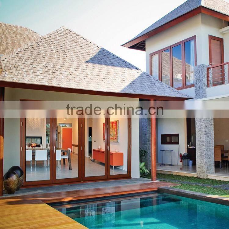 Interior aluminium frosted glass bathroom folding door