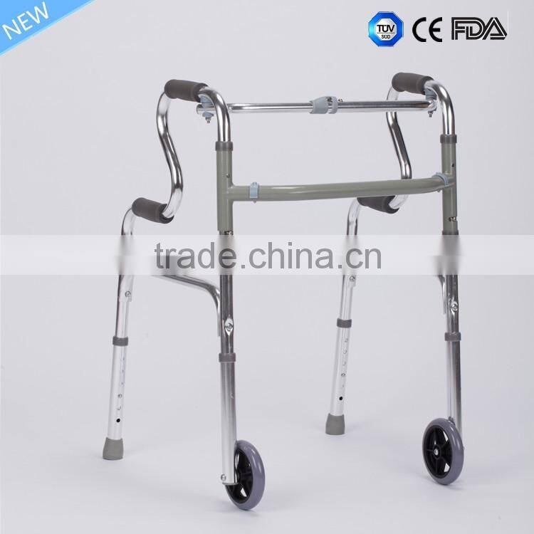 elderly walking aid support height adjustable rollator walker with wheels in frond