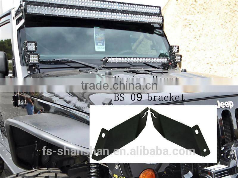 jeep wrangler accessories 20 inch led light bracket mounting/ engine hood bracket