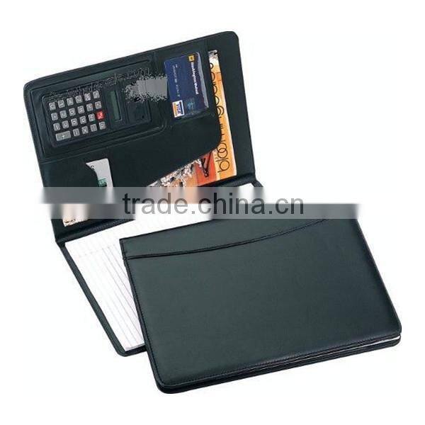 2016 A4 leather envelope portfolio with calculator