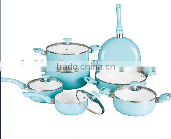 13pcs Aluminum ceramic coating cookware set